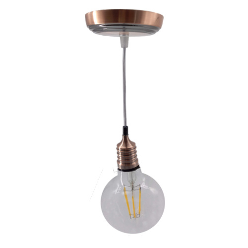 KIT COLG.E27 C/PORTALAMP.DIXON BCE.ROJIZO 9503